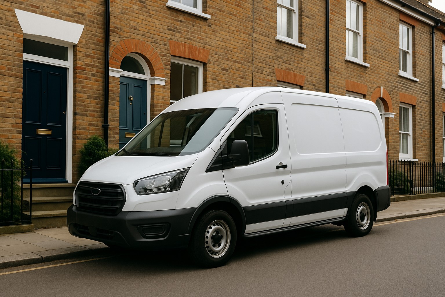 Our delivery van on the road